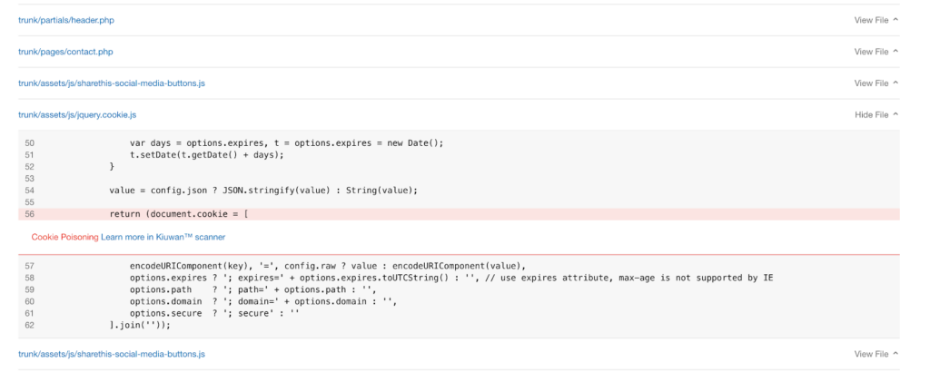 Code security scanning platform