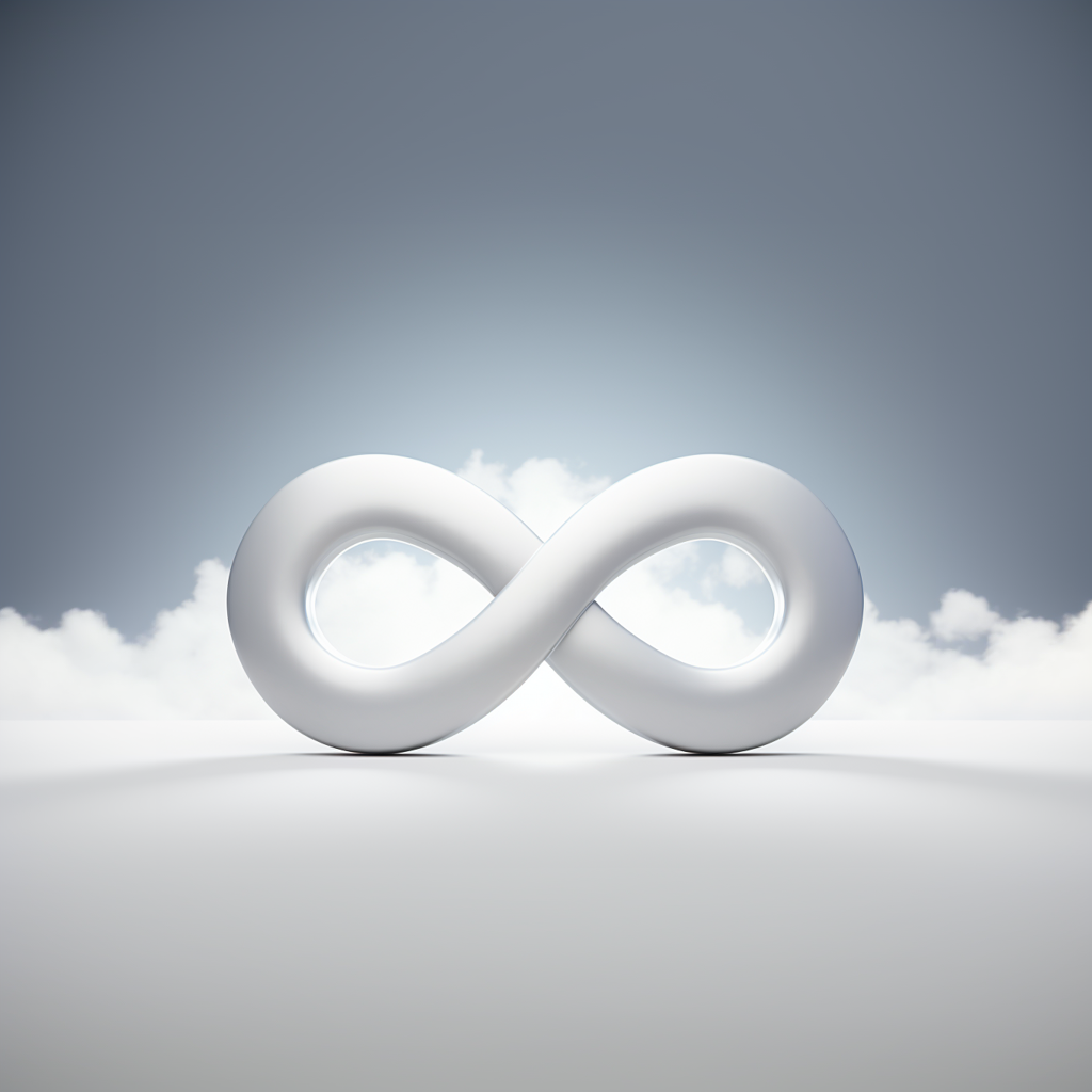 3D render of the DevOps infinity symbol